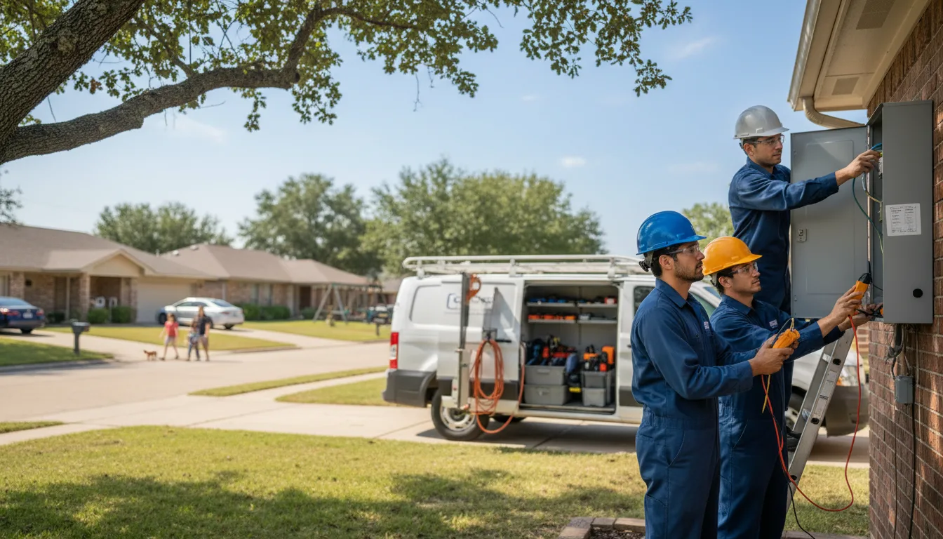 Certified electrician providing emergency electrical services in Claremont, IL
